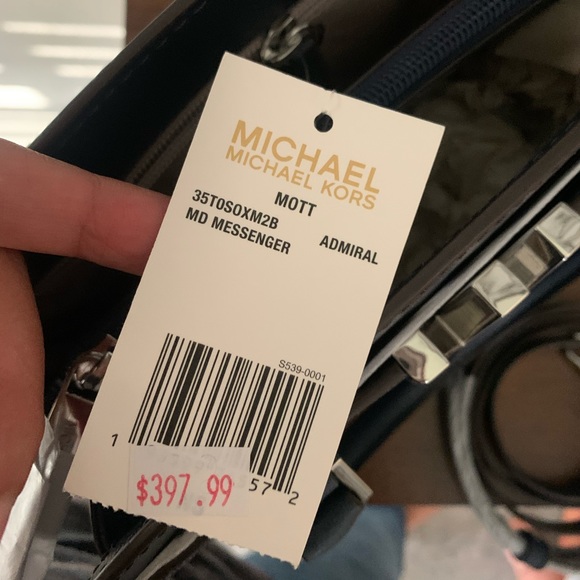 New🦋 Mk large MOTT satchel & wallet navy - Picture 16 of 16